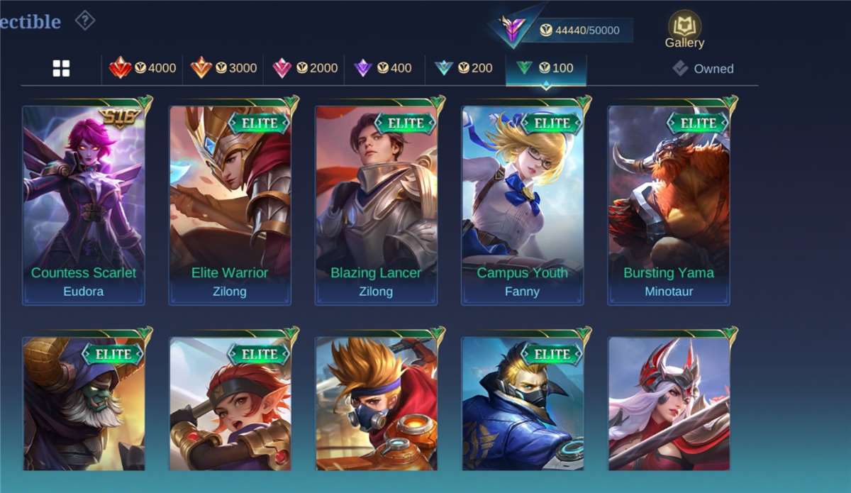 Game account sale Mobile Legends